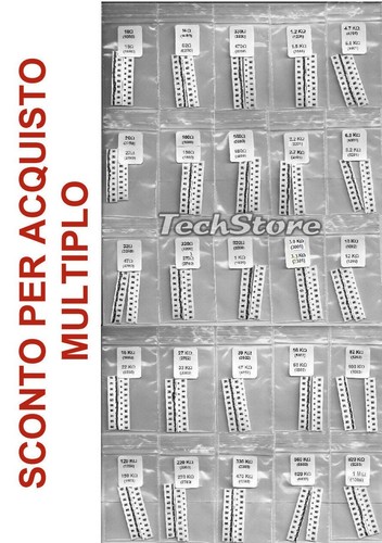 Kit 500 resistenze smd size - resistenze,