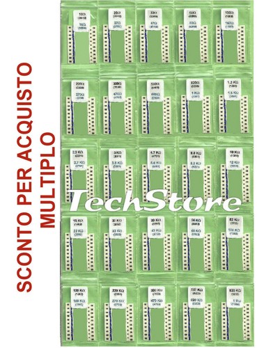 Kit 500 resistenze smd - smd, size